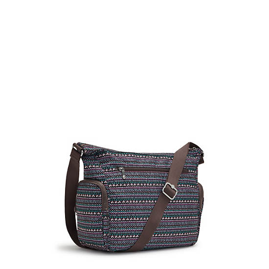 Kipling Gabbie Printed Crossbody Veske Taupe | NO 2053NW